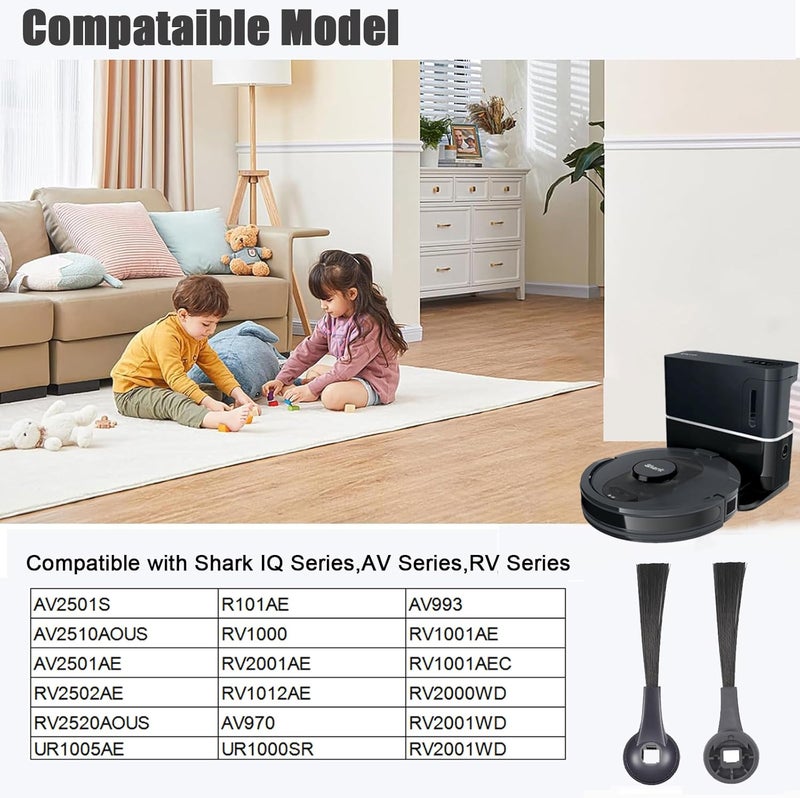 Detetap Side Brush Replacement Parts for Shark ION Robot IQ R101AE (RV1001AE),AV2511AE AV2501AE RV2502AE AV2501S IQ R101 (RV1001) RV1000 RV2001AE RV1012AE AV911S EZ Robot Vacuum Cleaner Accessory -6 Pack - Image 3